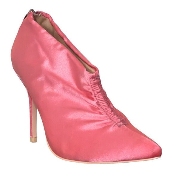 MACKINJ Pointy Toe Ankle Satin Shoe - Picture 1 of 7